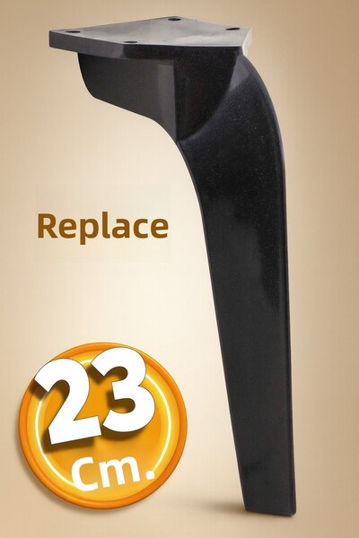 Badem10 Repla Mobilier de lux Canapea Unitate TV Picior Fotoliu 23 Cm Picioare Consola Neagra