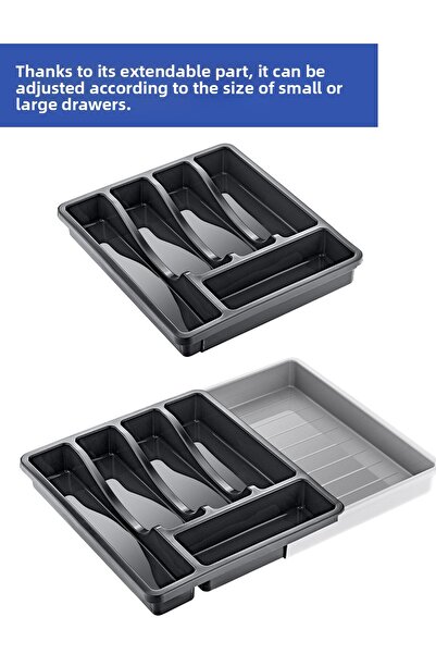 grimorlife Extensibil reglabil - Sertar practic și suport glisant pentru lingură