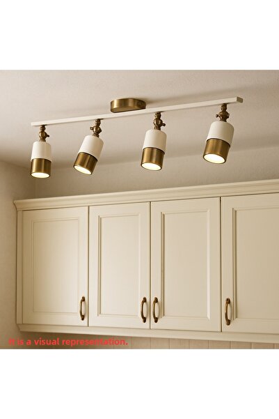 Bozyaka Aydınlatma مصباح حائط متحرك من Lotus مكون من 4 قطع مطلي بالكريمة - مصابيح LED شمسية متضمنة