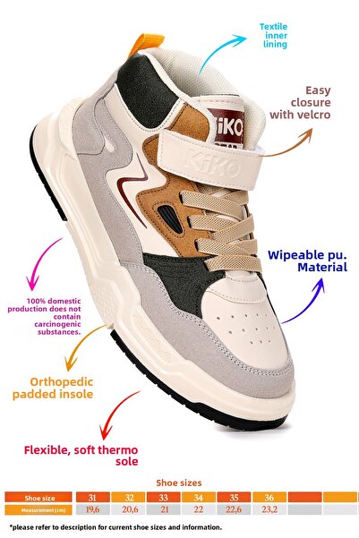 Kiko Kids Hayka-3 Velcro Boys' Sports Shoes