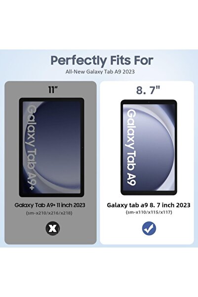 m.tk moveteck Samsung Galaxy Tab A9 8.7 - Shockproof Compatible Case, Slim Airbag Clear Cover (Composible)