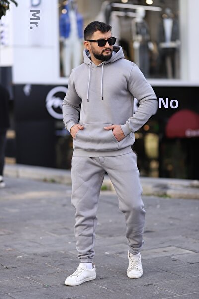 ZENGOLL & RAMİRES Σετ φόρμας Unisex με κουκούλα 3 κλωστών, χειμερινό χοντρό B...