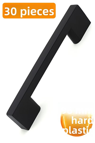 Badem10 (PLASTIC DUR) 30 bucăți de mânere pentru dulapuri de bucătărie, 96 mm...
