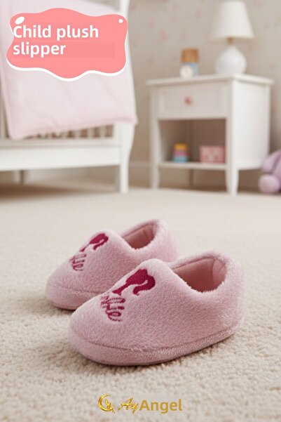 AYMELEK Girl's Panduf Home Slippers Lined Figured Home Nursery Shoes