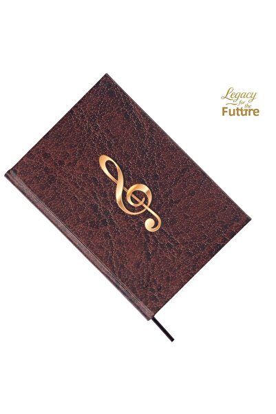 BİDEFTER Piano Note Book (g Major) 100% Handmade, Hand Sewing, 2026 Collection – Artistic Leather – A/5