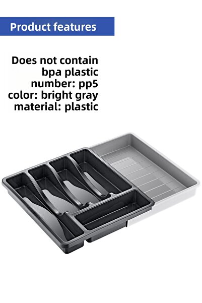 grimorlife Extensibil reglabil - Sertar practic și suport glisant pentru lingură