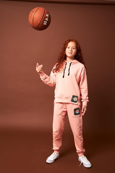 Perendi Set pentru fete cu detalii accesorii Baseball League Yavruağzı