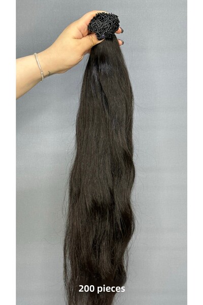 HalitCan HairKing Φυσικά Πραγματικά Ανθρώπινα Μαλλιά 70 cm Micro Source 50 Μονάδα 40 γρ