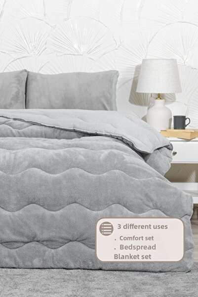 Elart Victor Comfort Sleeping Set Double Wellsoft 3 Piece (195X215 cm) Gray