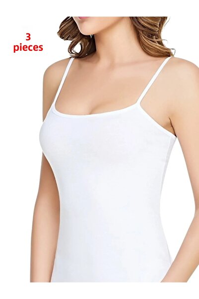 MOSTESS Λευκό Γυναικείο Σχοινί Αθλητής 3 Πακέτο Βαμβακερής Παραγωγής