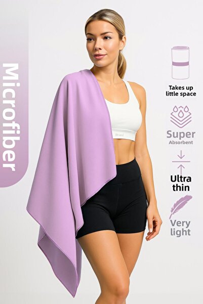 Telvesse Πετσέτα πισίνας Unisex Microfiber 80x130 cm Μαλακή υφή Πετσέτα μπάνιου θάλασσας Αθλητική πετσέτα μεγάλου μεγέθους Μωβ