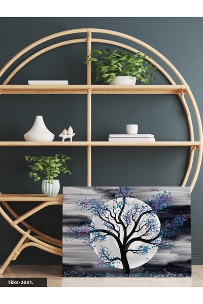 Evinemoda Единична картина с пейзаж - Гледка към картина върху платно