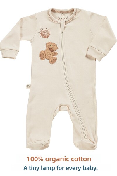 tinylamb Fluffy Bear 3 Piece Newborn Mini Set 100% Organic Cotton Baby Gift Set