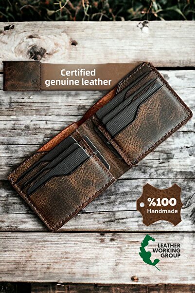 Safir Leather محفظة Lidya الجلدية الإيطالية الخاصة - للجنسين