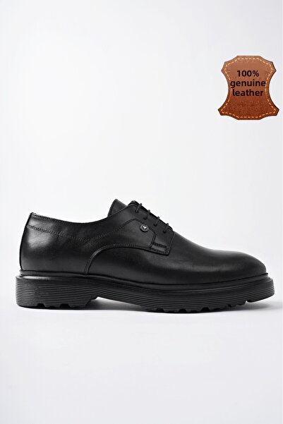 MUGGO Robert Guaranteed Genuine Leather Laced Classic Casual Orthopedic Men's Shoes