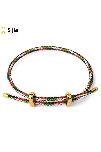 Pelin Aksesuar الملونة الحبل قابل للتعديل سوار