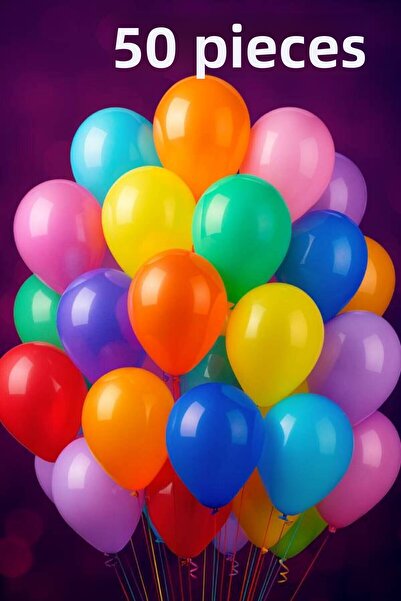 nistabolje 50 بالون ملون بألوان متنوعة لحفلات أعياد الميلاد والمناسبات الخاصة