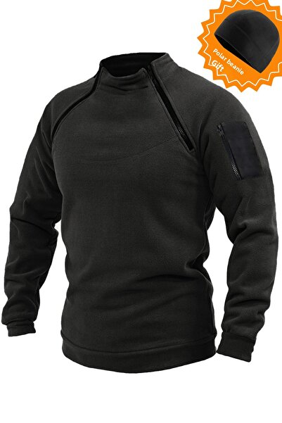 GHASSY CO. Men's Airforce Tactical Thermal Tech Functional Arm Pocket Fleece
