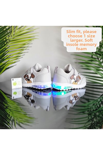 elma bebe حذاء رياضي للأطفال مضاء من الفوم التشريحي للجنسين - حذاء رياضي خفيف...