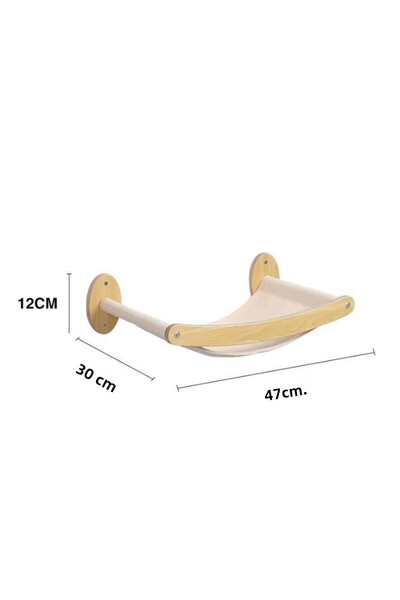 Hasyılmaz Cw372-010 Wall Mounted Fabric Cat Hammock 47X30X12Cm (1 Piece)