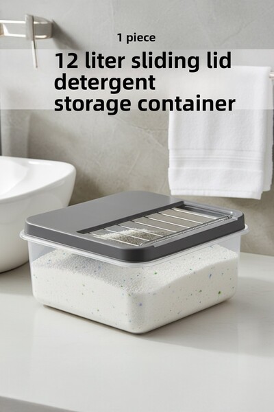 FİTHOME 12 Liter Multi-Purpose Sliding Lid Storage Container for Potatoes Onions Detergent Etc.