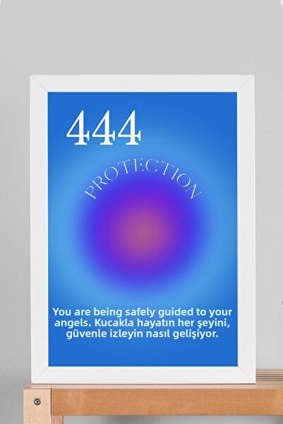 Saturn Angel No 444 Pictură înrămată cu cadru de protecție Numerele îngerilor...