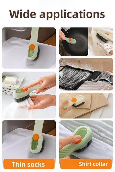 poswicon Dishwashing Brush with Tank Practical Multi-Purpose Sink Shoes Cleaning Kitchen Countertop Brush