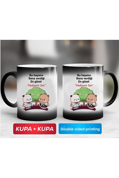 KEMAL İLHAN 'You Are the Most Beautiful Gift' Bubu Dudu Porcelain Mug Cup