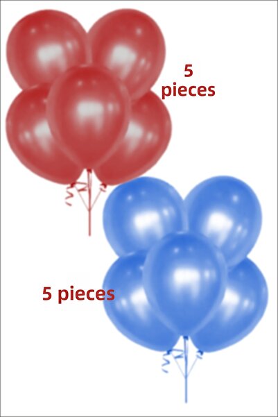 karanca parti süs 5 بالونات زرقاء 5 بالونات معدنية عنابية اللون 12 بوصة