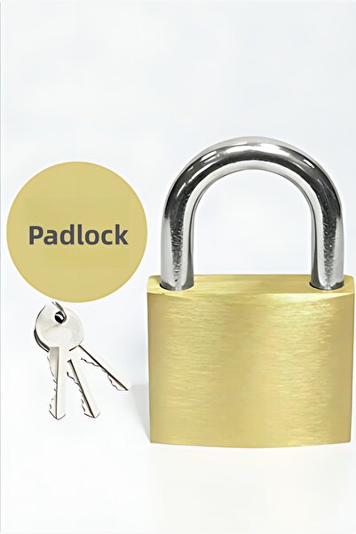 MH MiniHediye Padlock Yellow 32 mm 3 Keyed Ring Door Case Box Lock Tosba Lock