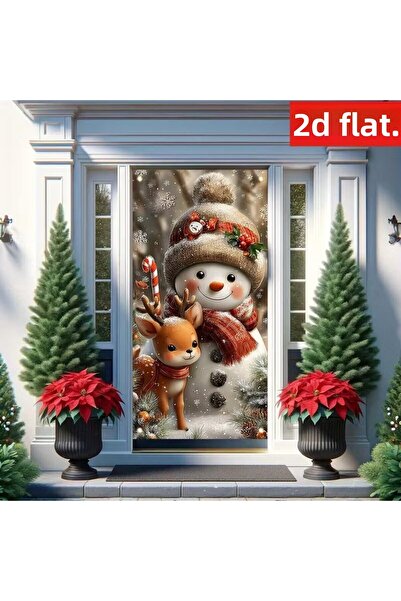 PROMISEBACKDROP2 زينة باب مرنة مقاس 190×75 سم، غطاء باب من القماش، ديكور عيد ...