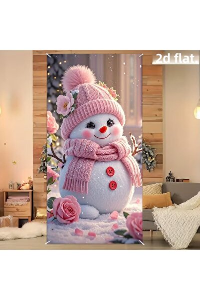 PROMISEBACKDROP2 زينة باب مرنة مقاس 190×75 سم، غطاء باب من القماش، ديكور عيد ...