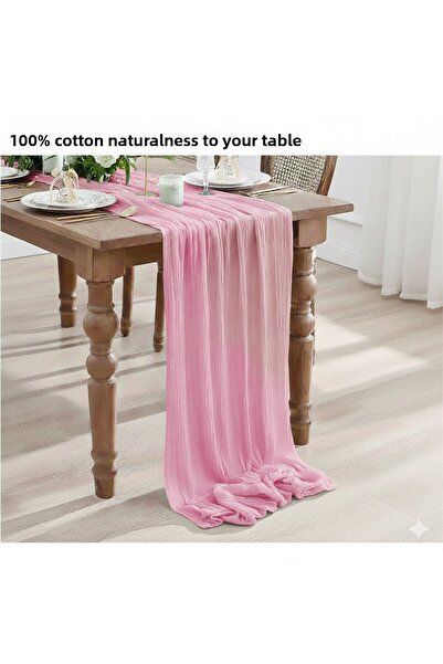 KAMİZ Bohemian Runner Tablecloth Modern Home Decor Wedding Engagement Table Cloth Dowry Set 100% Cotton