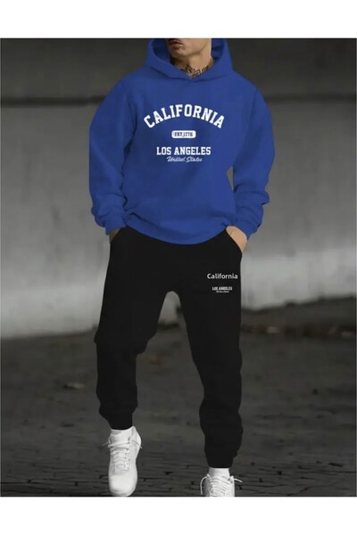 FUFLUNS طقم بدلة رياضية CALIFORNIA LOS ANGELES مطبوعة للجنسين للنساء/الرجال ب...