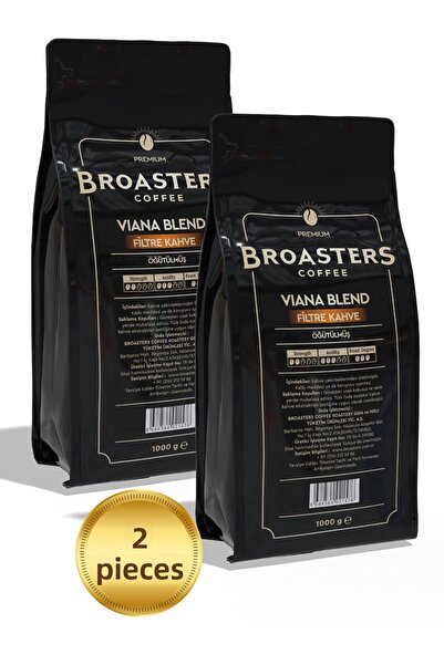 Broasters Coffee Broasters Viana Blend 1 kg Espresso Beans + Rome Blend 1 kg ...