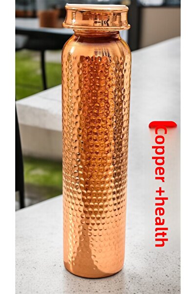 gulflower nude 100% Copper Water Bottle Handmade Copper Flask Copper Thermos