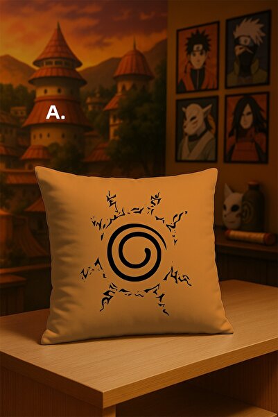 Charmbi Naruto Anime cu imprimeu Husă de pernă din țesătură moale Imprimare d...