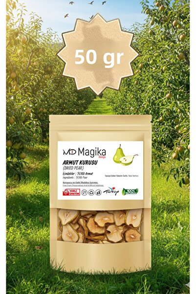 Magika Design 50 جرام من الكمثرى المجففة، بدون إضافات أو مواد حافظة، صنع في ت...