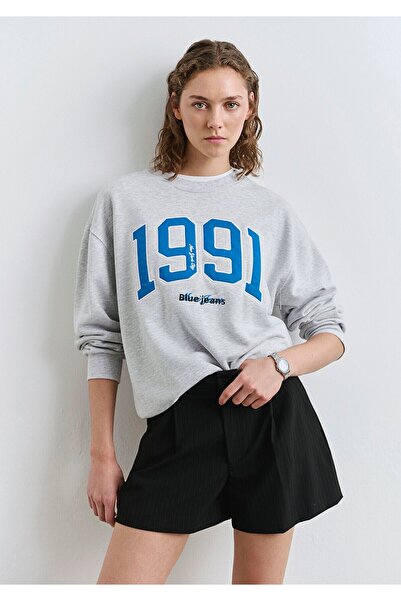 Mavi 1991 Printed Gray Sweatshirt 1S10361-87033