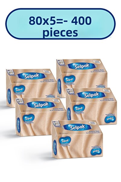 Selpak منشف لليدين والوجه مع خلاصة الكشمير 5*80 ورقة