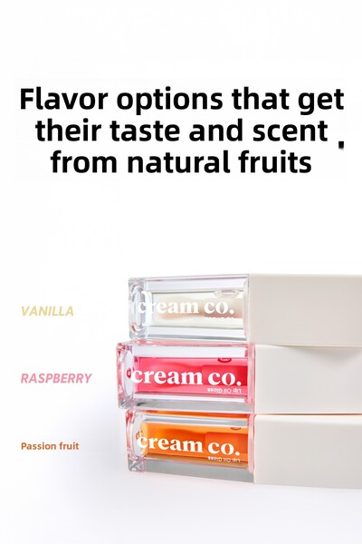 Cream Co. Lip Gloss Moisturizing Nourishing Lip Oil Gloss |   Lip Oil |   Raspberry Flavored |   Vitamin E