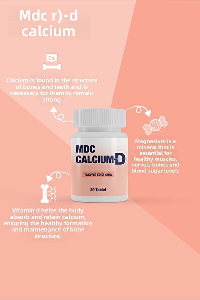 MDC Calcium D 30 Tablets - Vitamin D for Magnesium and Zinc