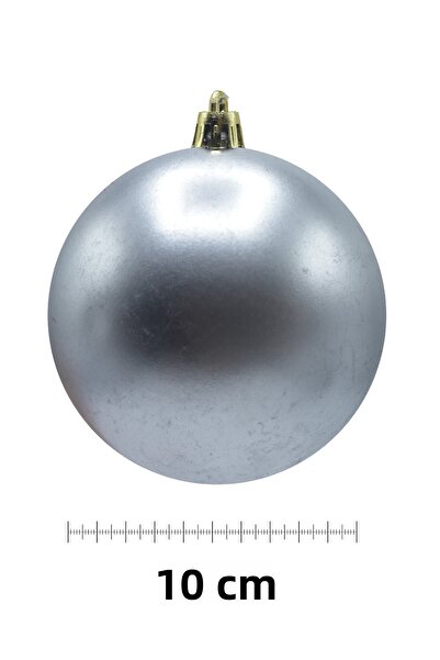 Waldern 6 Pieces 10 cm Matte Christmas Tree Ornament Cici Ball