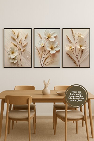 seninürünün Stillbloom - Set de cu imprimeu picturi decorative pe sticlă cu c...