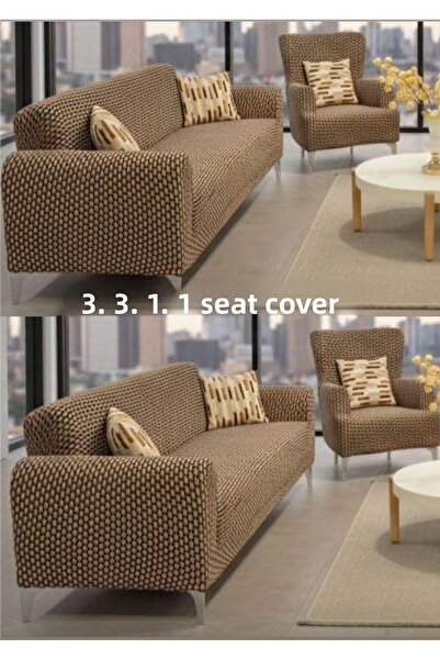 SENNORA 3.3.1.1 Sofa Cover Set - Stretch - Slipcover - Sofa Cover