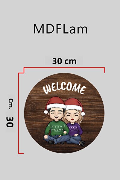 Dormot Ψηφιακή εκτύπωση υψηλής ποιότητας, Πρωτοχρονιά, Καλά Χριστούγεννα, Στολίδι πόρτας με θέμα την Πρωτοχρονιά, Στολίδι τοίχου