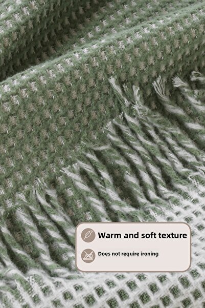 Elart Κουβέρτα Carlos Διπλή Βάφλα (200x220 εκ.) Πράσινη
