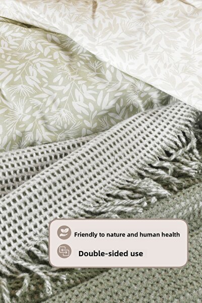 Elart Κουβέρτα Carlos Διπλή Βάφλα (200x220 εκ.) Πράσινη