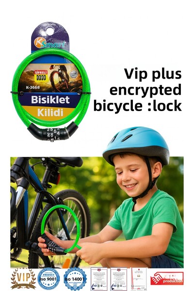 Vip Home Concept Market Ürünleri Bicycle lock combination lock 65 cm vip plus