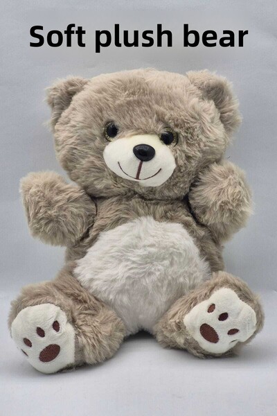 Fidan oyuncak دمية دب قطيفة لطيفة جالسة 30 سم